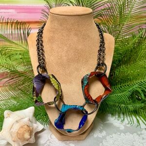 Metal brutalist necklace